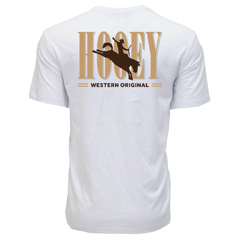 "Wild Ride" T-shirt White w/Tan & Black Hooey Logo