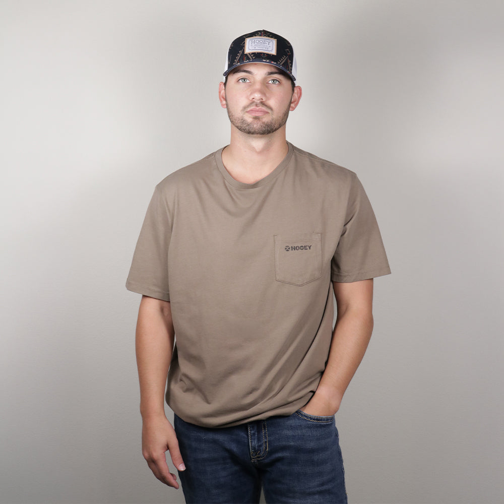 Zenith Hooey Front Pocket T-shirt Brown w/Serape Logo