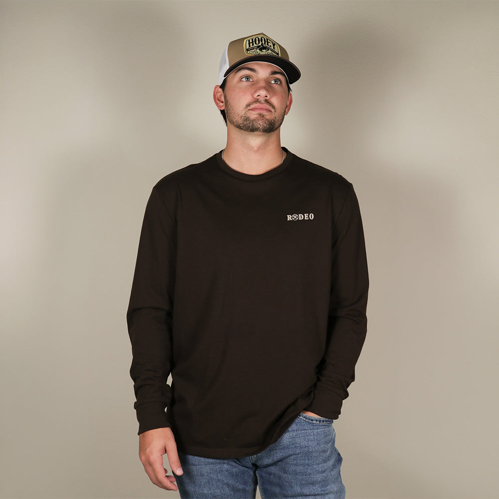 Rodeo Round-Up Long Sleeve T-shirt Dark Brown