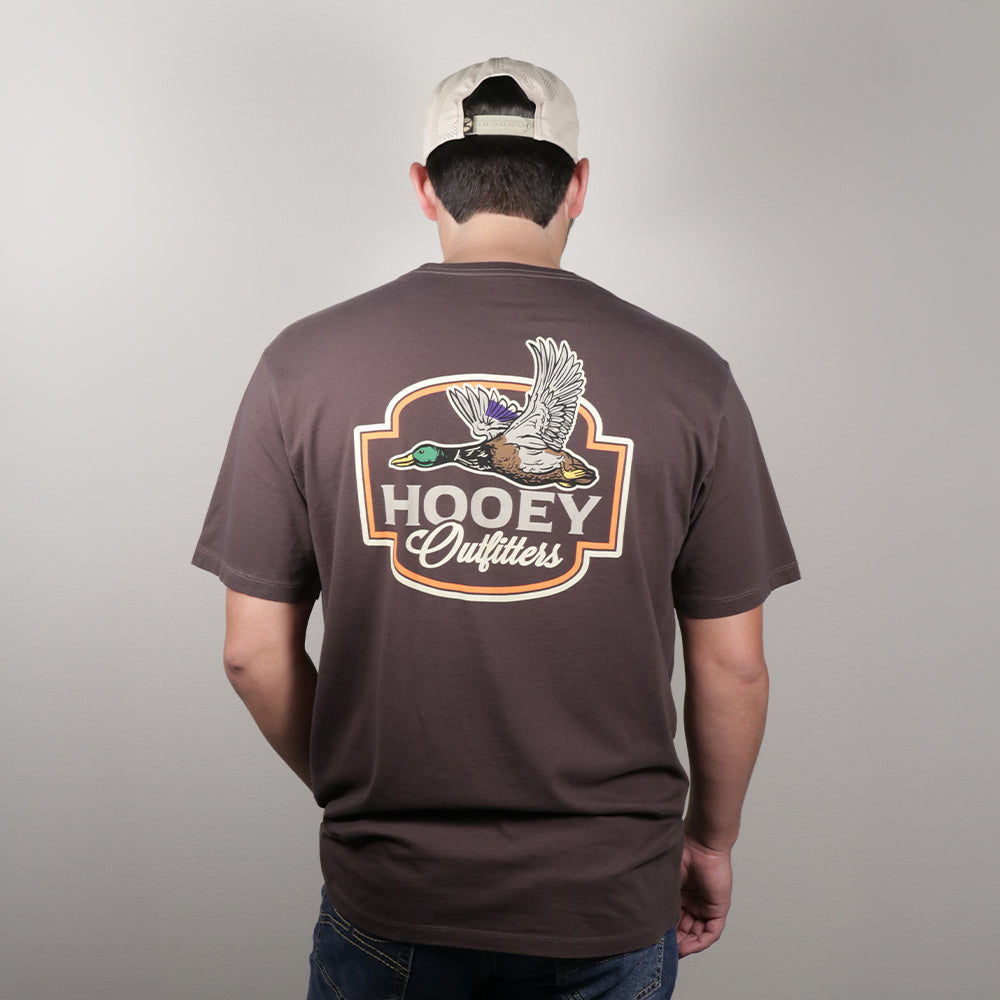 Flock Shot Hooey Outfitters T-shirt Dark Brown w/Bird Logo