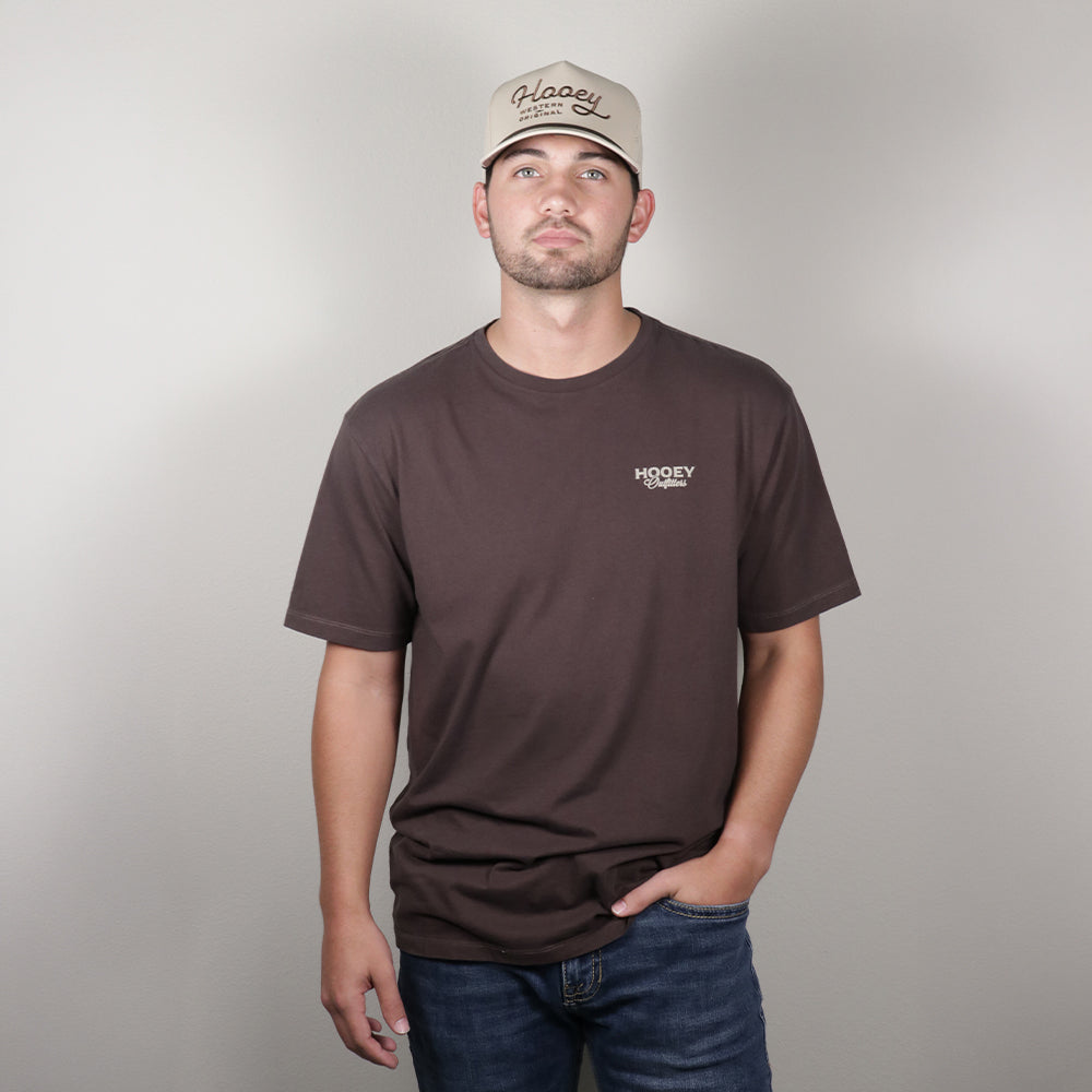 Flock Shot Hooey Outfitters T-shirt Dark Brown w/Bird Logo