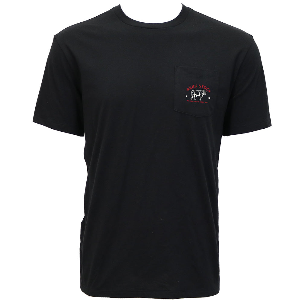 "Charbray"  Black Rank Stock Pocket T-shirt