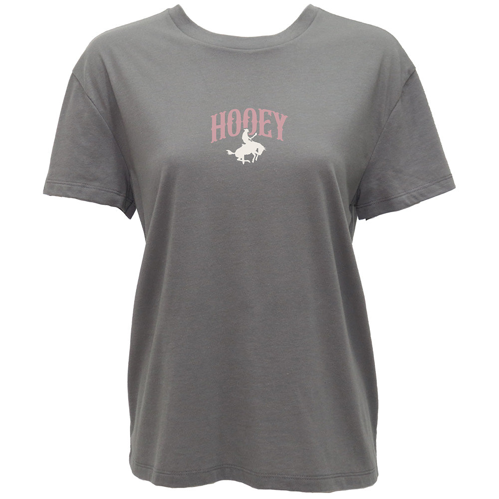 YOUTH "Salado" T-shirt Dark Grey w/ Pink & Teal Logo