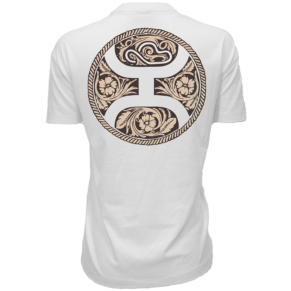 "Concho" T-shirt Cream w/Tan & Brown Logo