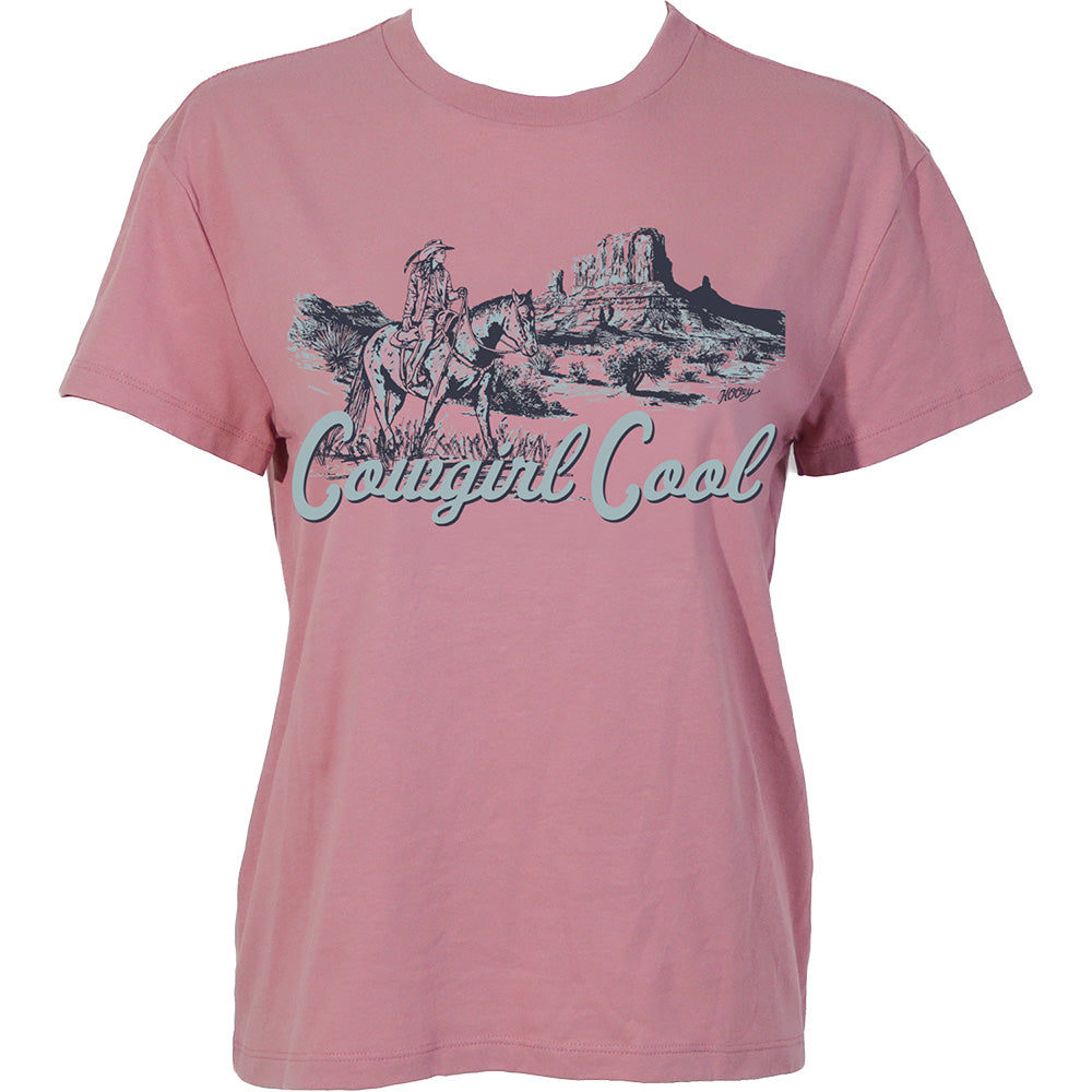 "Cowgirl Cool" T-shirt Pink w/Black & Blue Logo