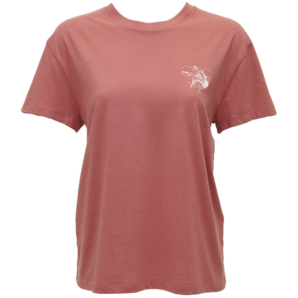 "Buffalo Heart" T-shirt Coral w/Heart Logo