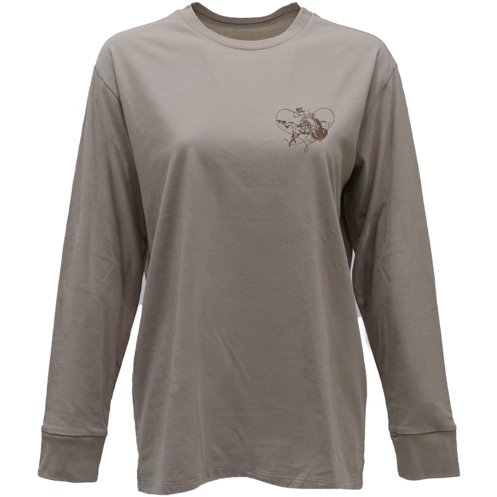 YOUTH Buffalo Heart Long Sleeve T-shirt Tan