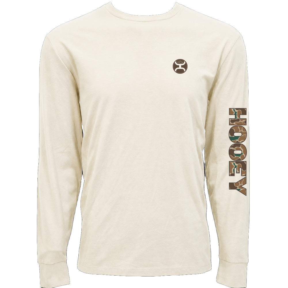 "Captain" Cream/Camo Performance Long Sleeve Shirt