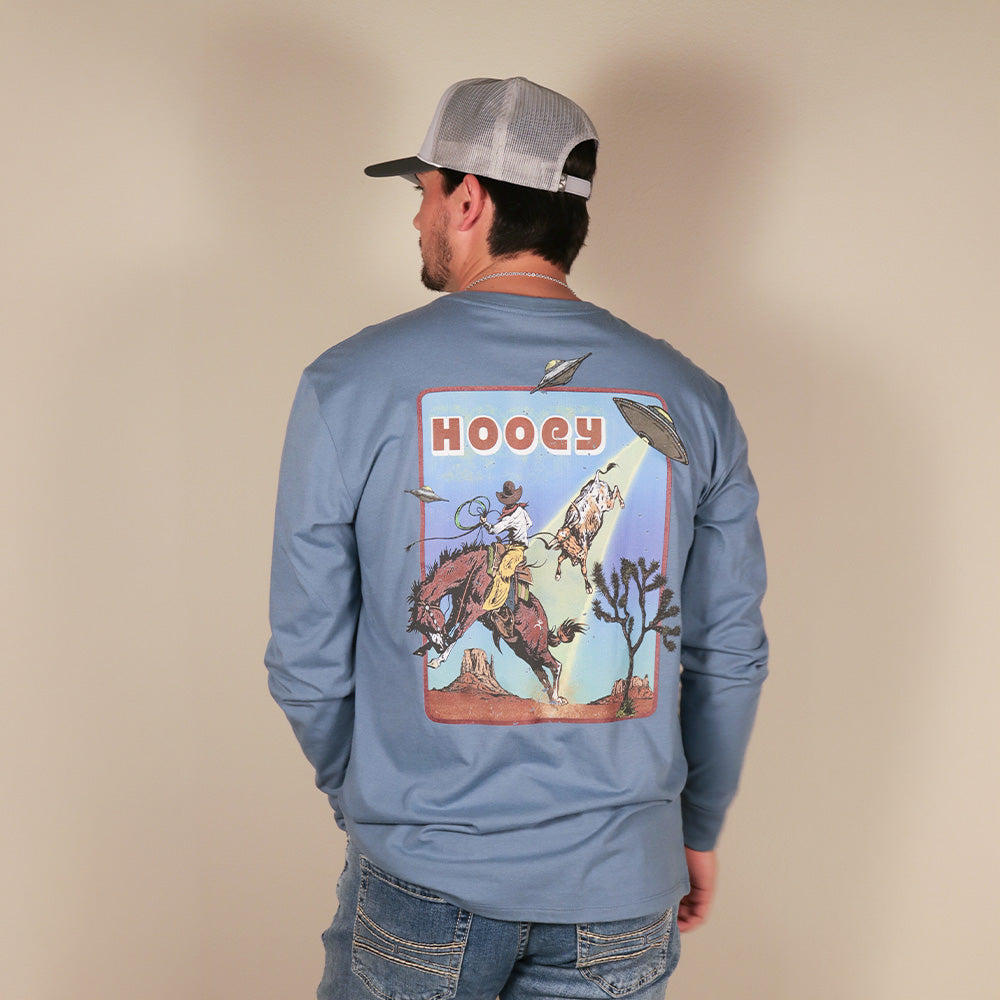 Space Rustler Long Sleeve T-shirt Denim Blue