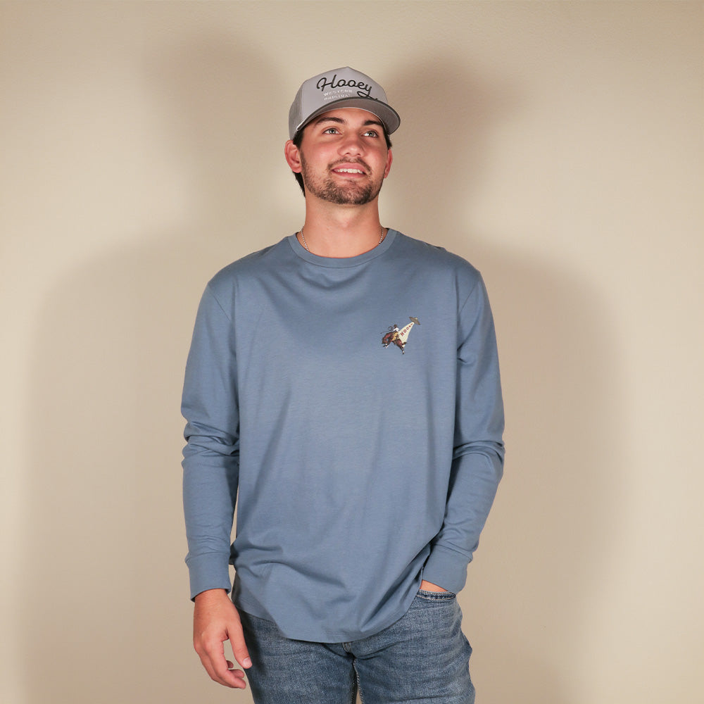 Space Rustler Long Sleeve T-shirt Denim Blue