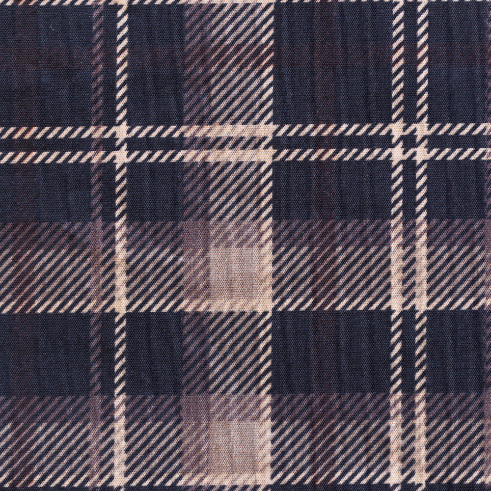 Maverick Long Sleeve Button Up Shirt Black/Brown Plaid