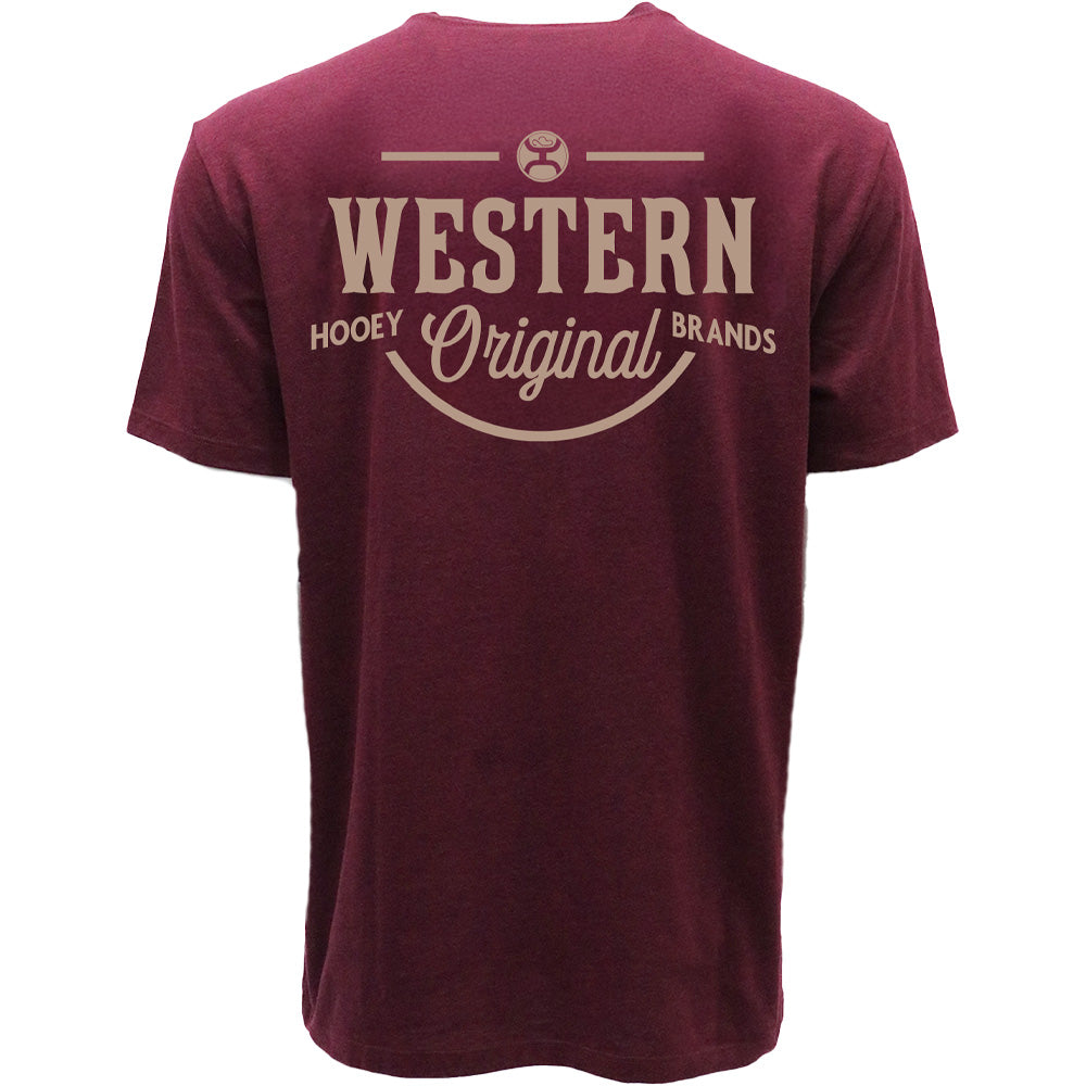 Western OG Hooey T-shirt Maroon