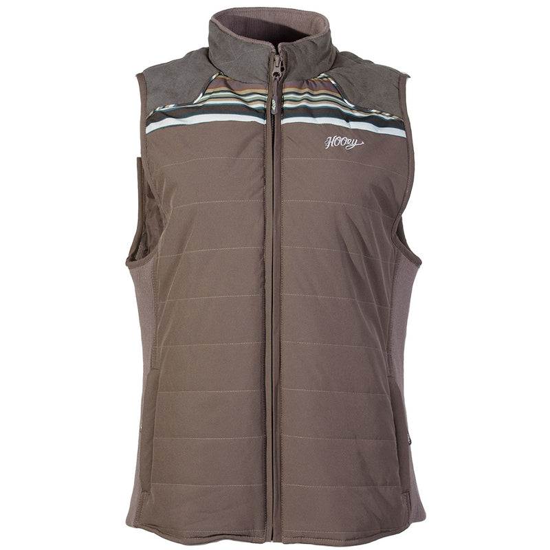 Youth "Hooey Girls Softshell Vest" Brown/Serape