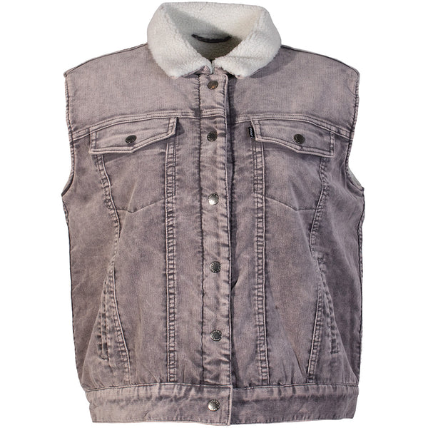 Hooey Sherpa Vest Light Purple Corduroy