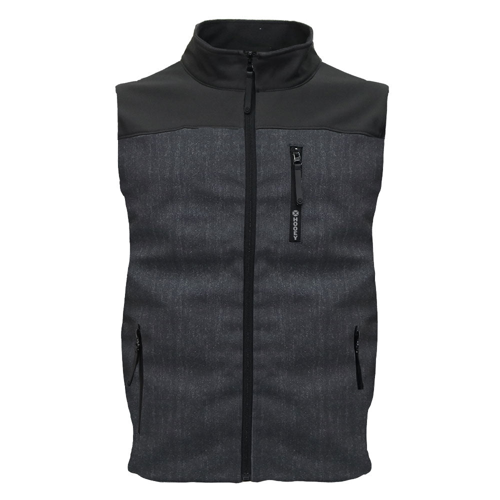 "Jackson" Softshell Vest Heathered Black