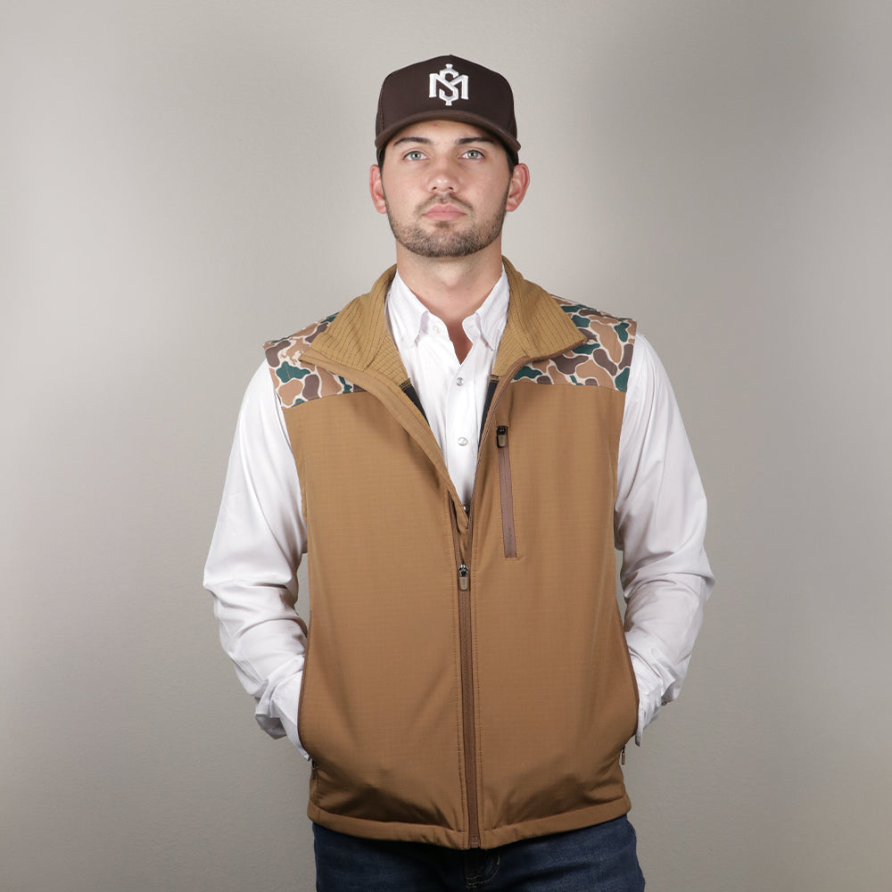 Jackson Softshell Vest Dark Brown/Camo