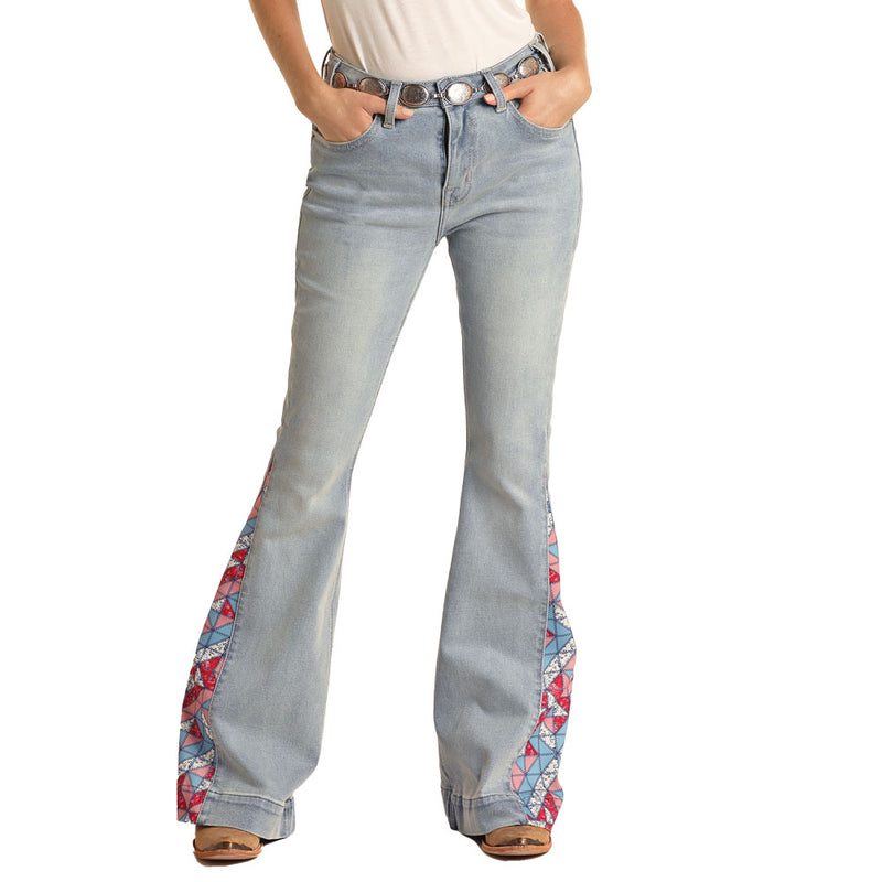 "Patch Print" High Rise Ladies Jeans