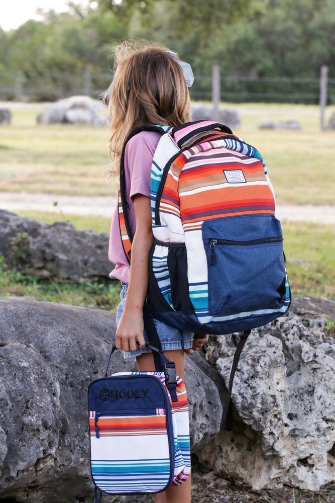 "Recess" Backpack Multi-Color Serape w/Navy