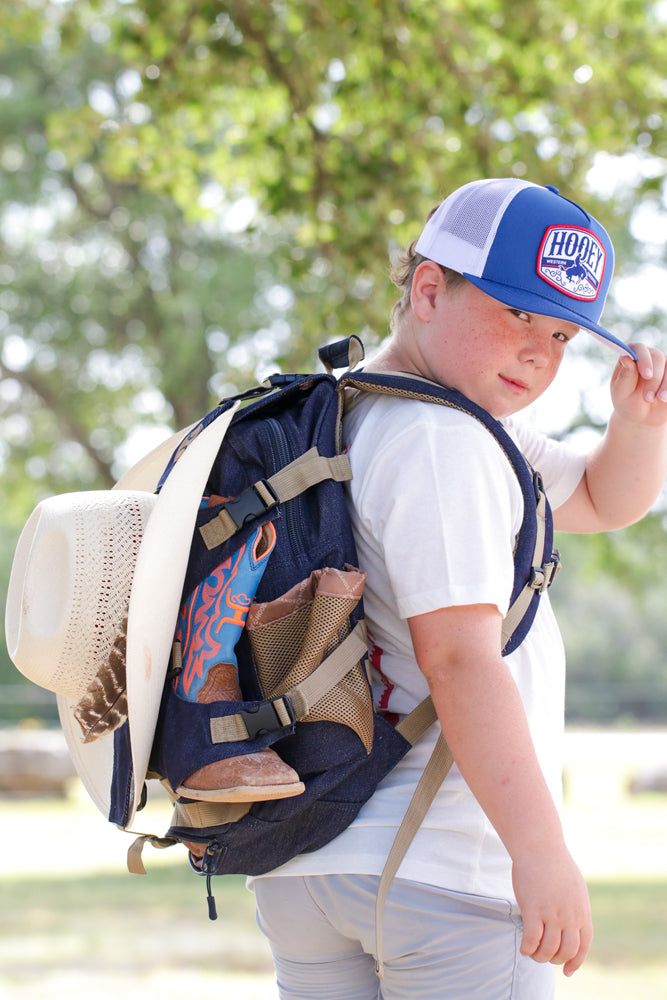 "Mule" Denim Backpack