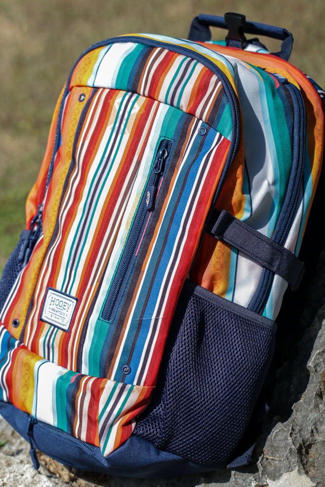"Rockstar" Backpack Multi-color Serape/Navy