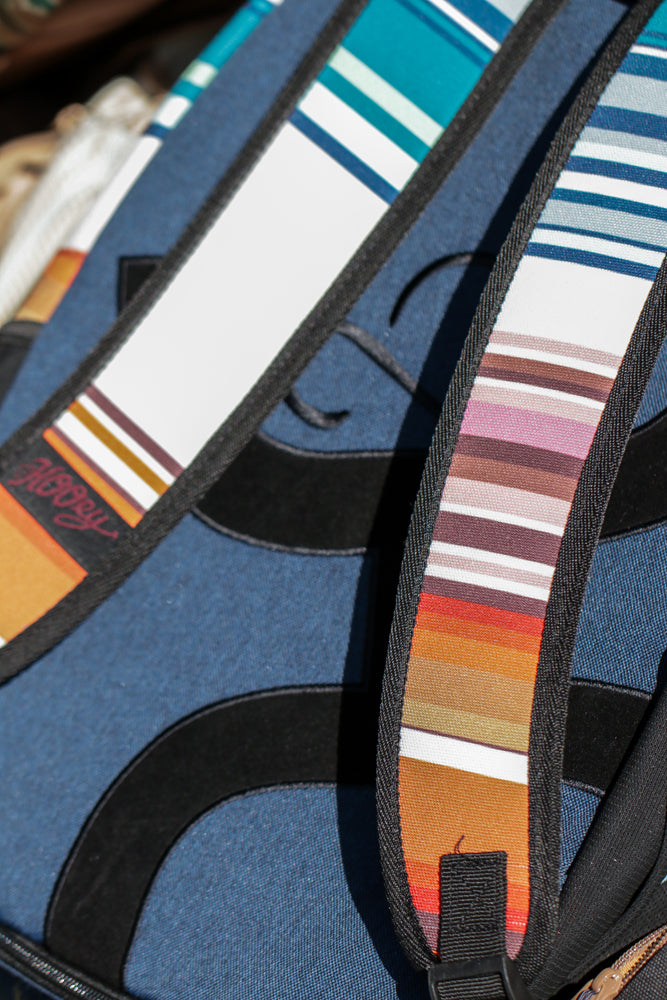 "Recess" Backpack Multi-Color Serape w/Navy