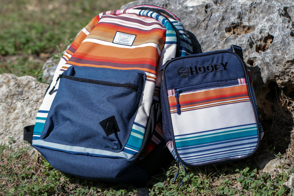 "Recess" Backpack Multi-Color Serape w/Navy