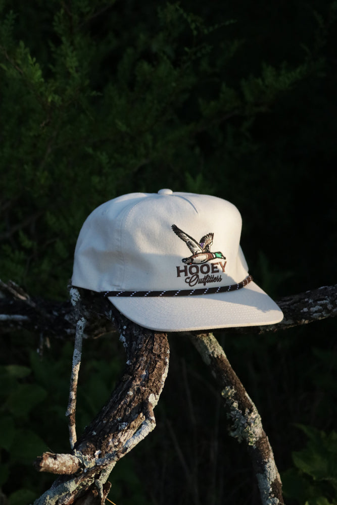 Mallard 5-Panel Full Surround Snapback Hooey Hat Cream