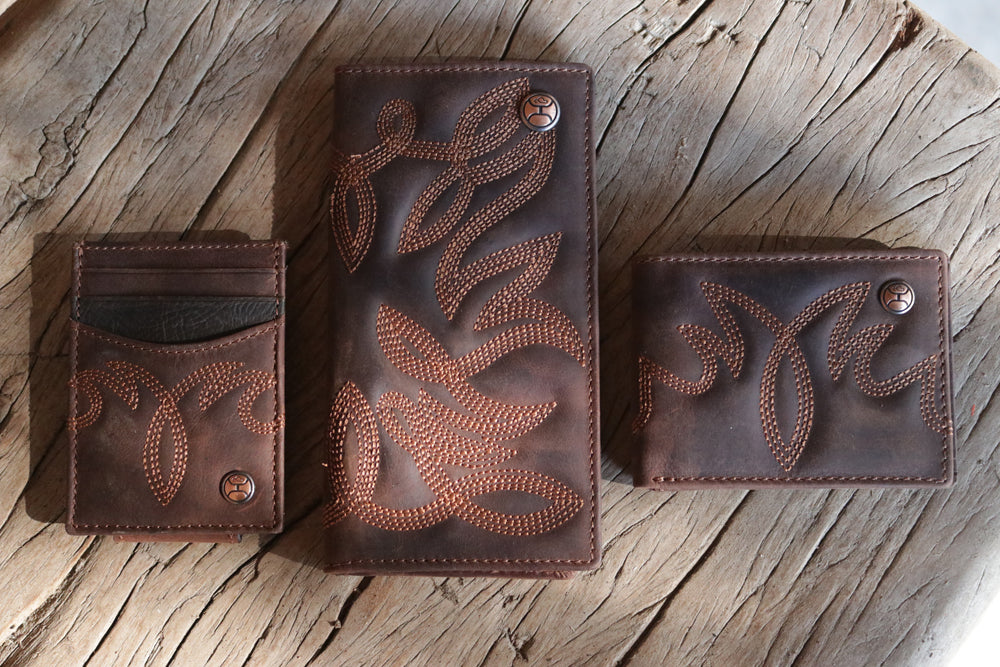 Wyatt Front Pocket Bifold Wallet Brown Leather