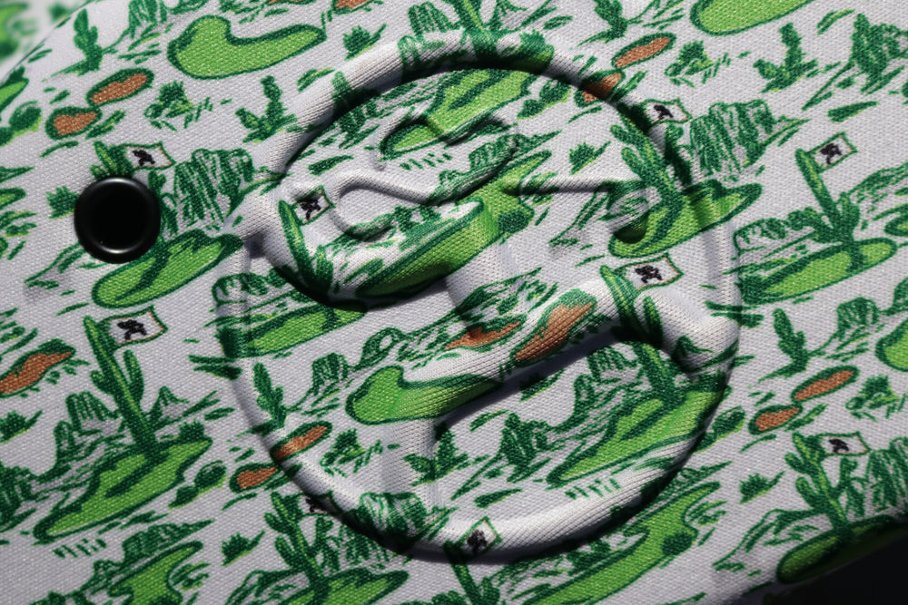 Cap Carrier Standard Size Cream/Green w/Golf Landscape