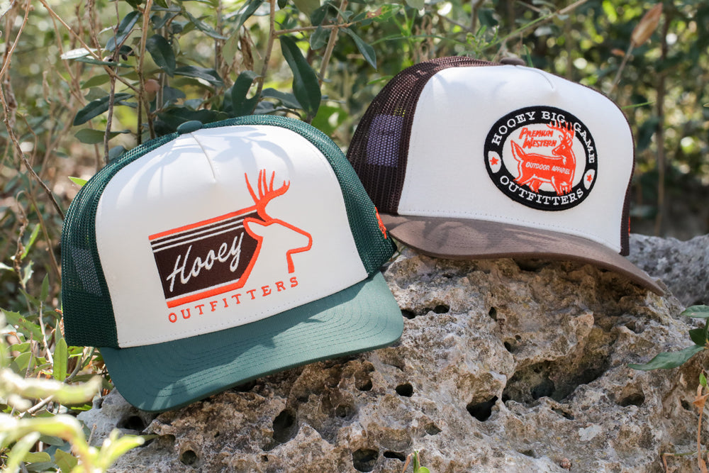 Carrizo 5-Panel Trucker Snapback Hat White/Green