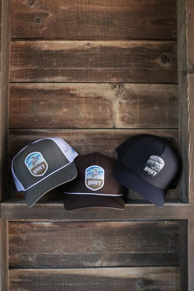 Cheyenne 5-Panel Trucker Snapback Hat Black