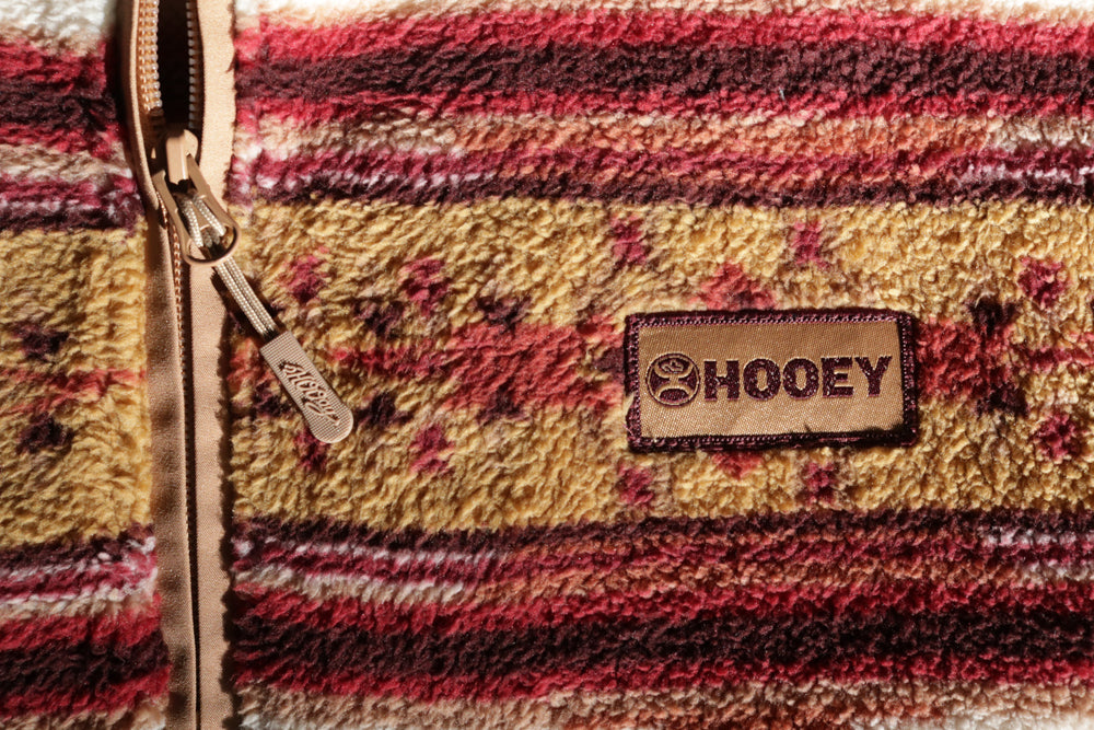 Bear Fleece Pullover Tan/Stripes