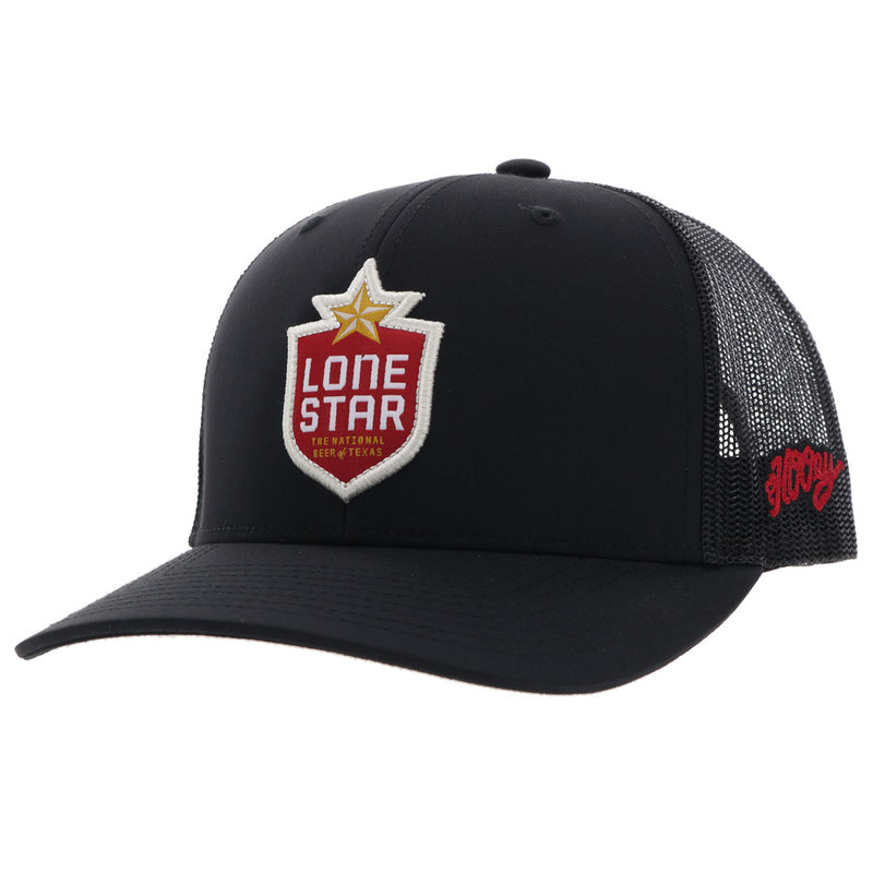 "Lone Star" Mid-Profile Hat Black w/Patch