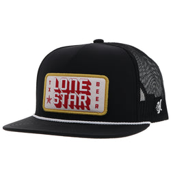 "Lone Star" Hat Black w/Red/White/Yellow Patch