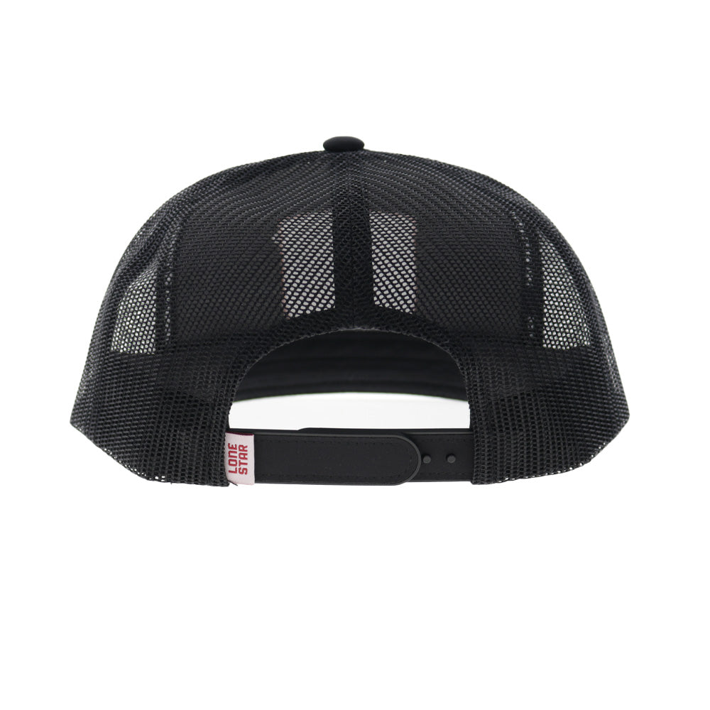 Lone Star 5-Panel Trucker Snapback Hat Black