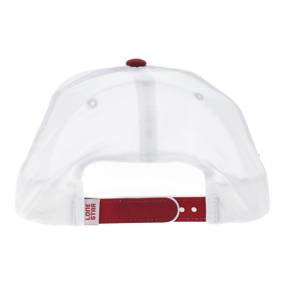 Lone Star 5-Panel Trucker Snapback Hat White/Red