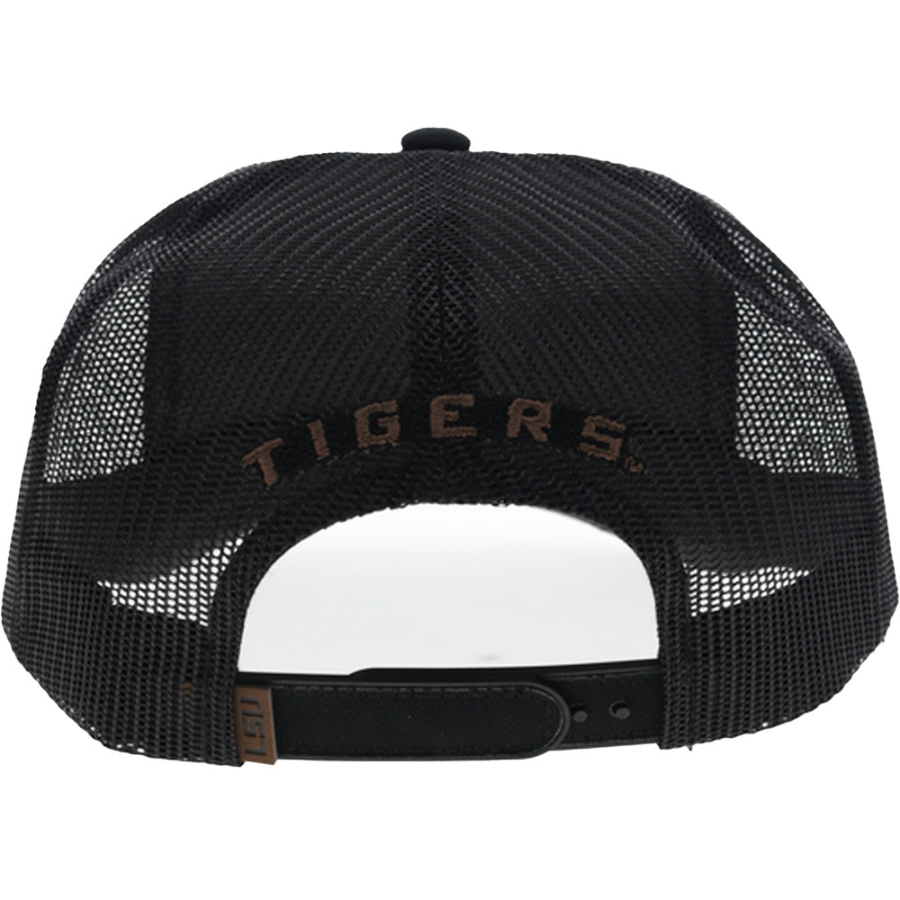 Louisiana State University 5-Panel Trucker Snapback Hat Black
