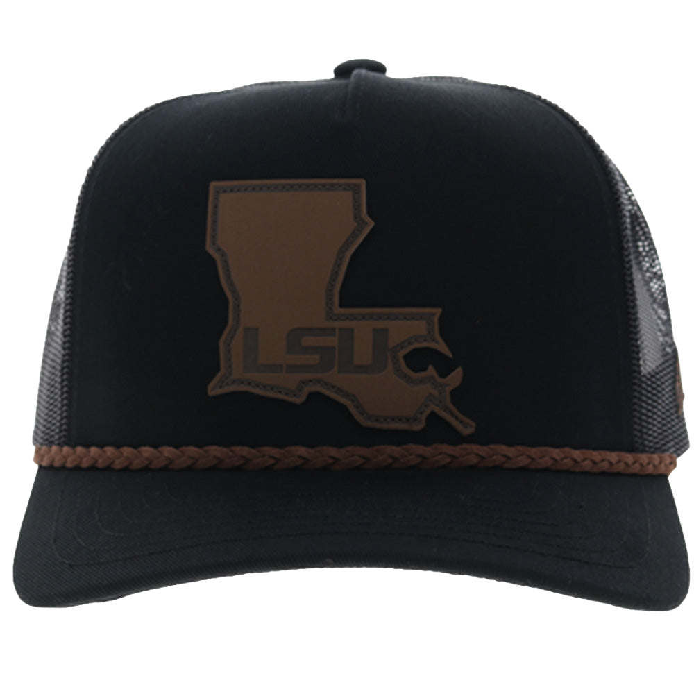 Louisiana State University 5-Panel Trucker Snapback Hat Black