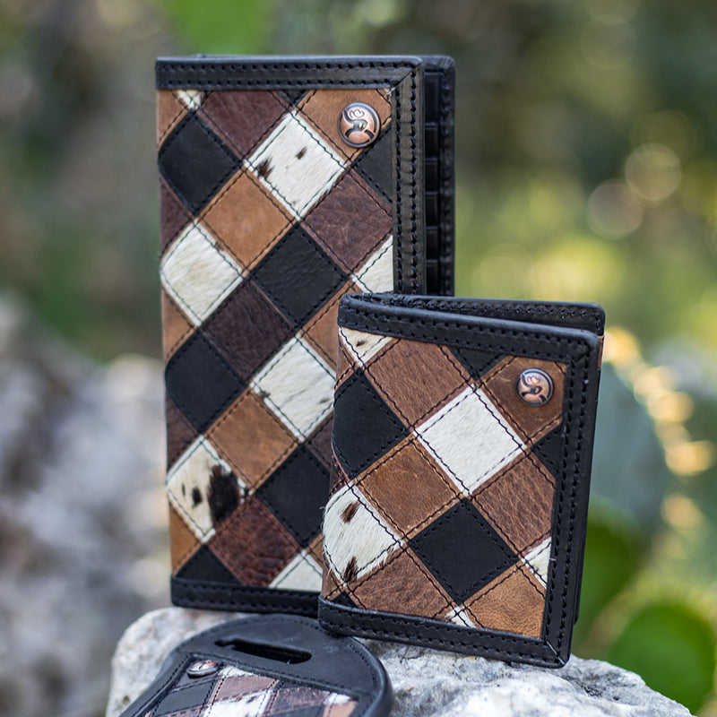 "Smackdown" Rodeo Wallet Black/Brown Patchwork