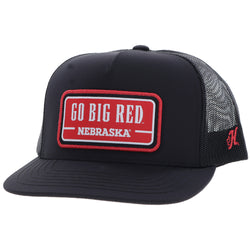 University Of Nebraska Hat Black w/ Go Big Red Patch