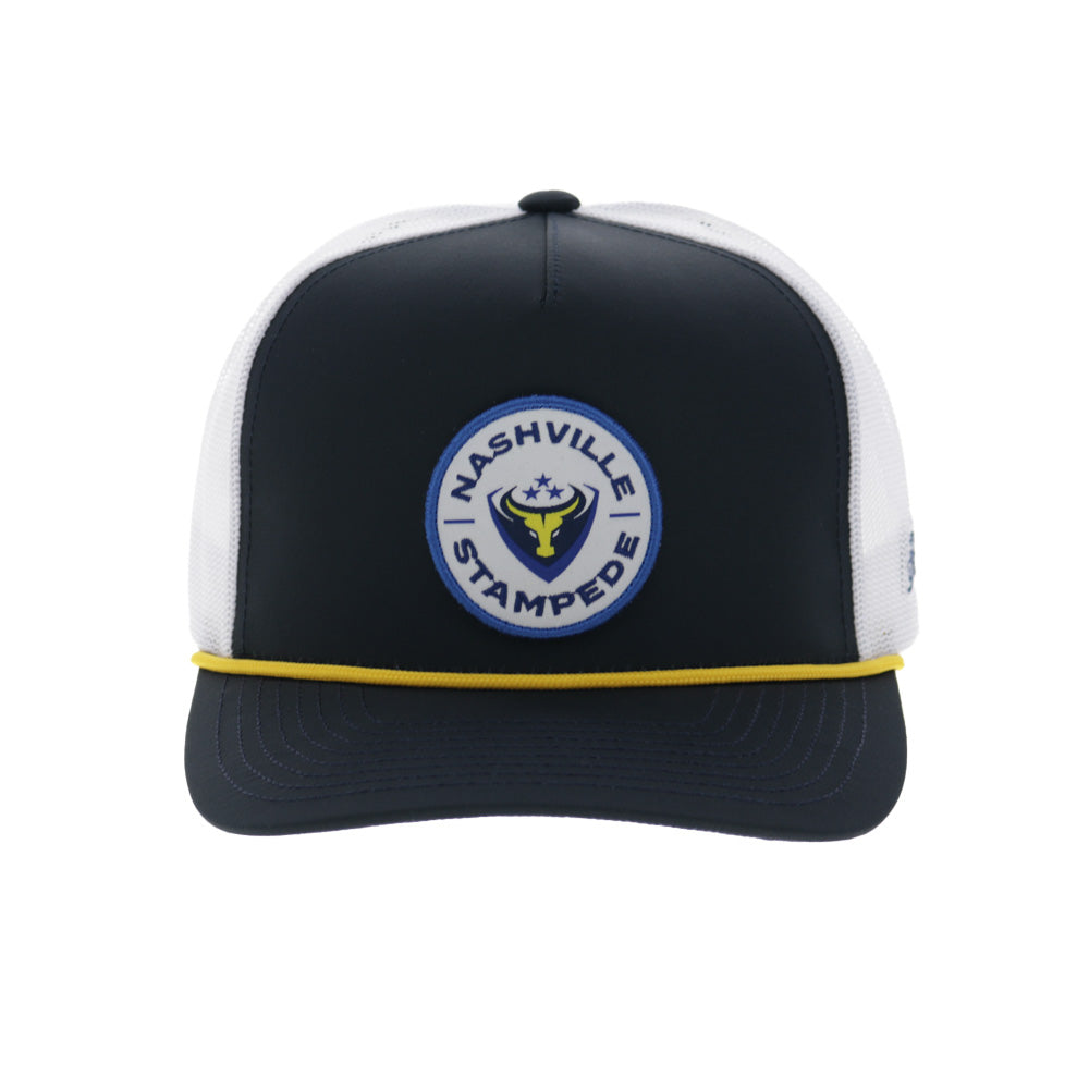 Nashville Stampede Hat Navy/White w/Circle Patch