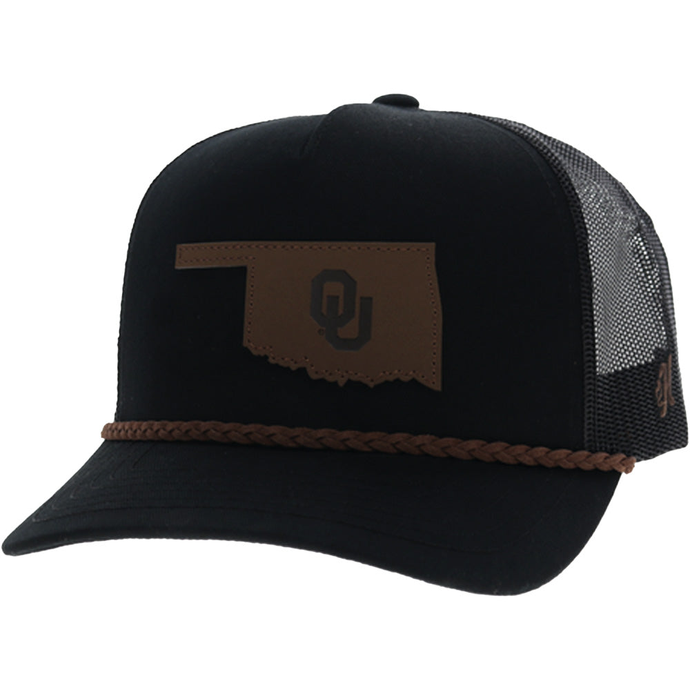 University of Oklahoma 5-Panel Trucker Snapback Hat Black