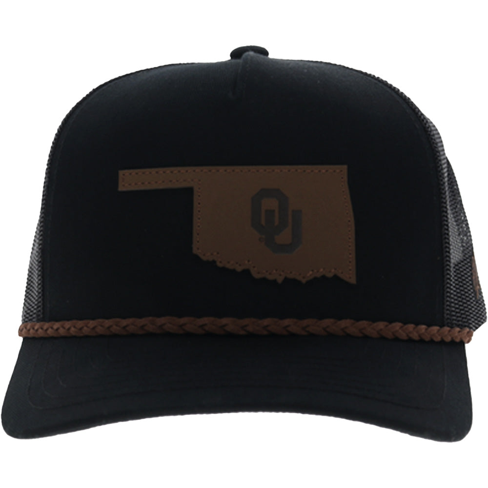 University of Oklahoma 5-Panel Trucker Snapback Hat Black