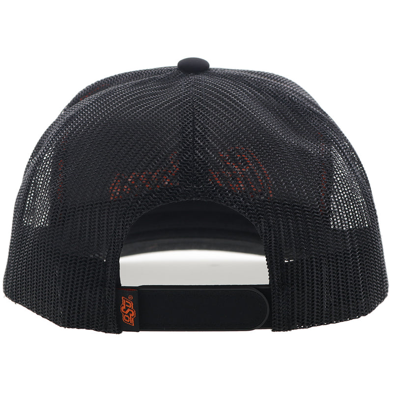 back of solid black OSU x Hooey hat