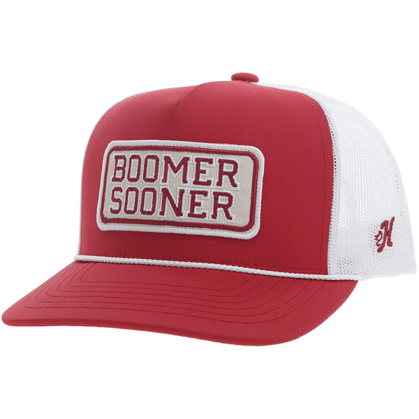 Boomer Sooner red and white OU x Hooey hat