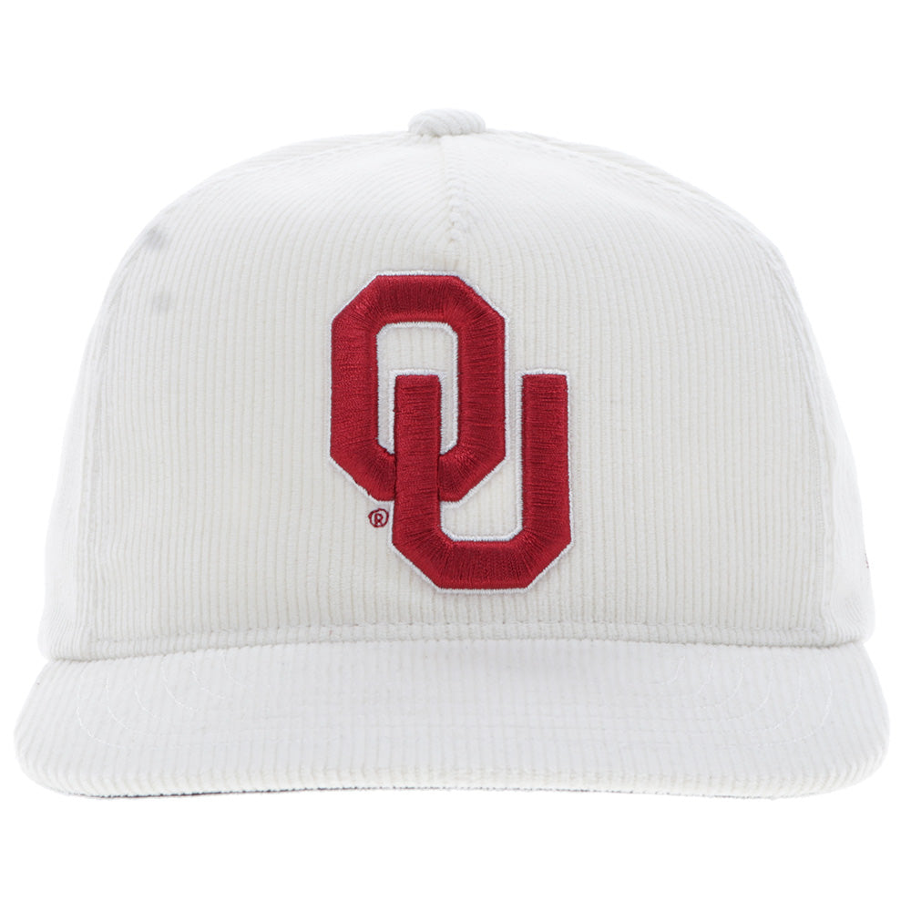 "University of Oklahoma" Hat Cream Corduroy w/ OU Logo