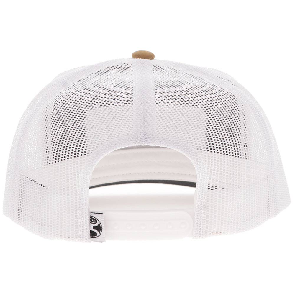 "Resistol" Hat Tan & White w/Black & Red Patch