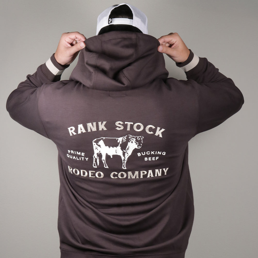 Charbray Rank Stock Hoody Dark Brown