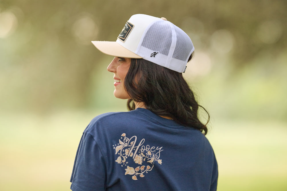 Boot Springs Hooey T-shirt Navy / Pink Floral