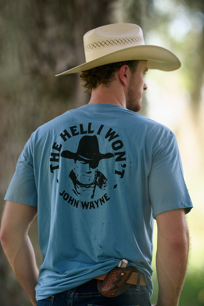 John Wayne T-shirt Denim Blue